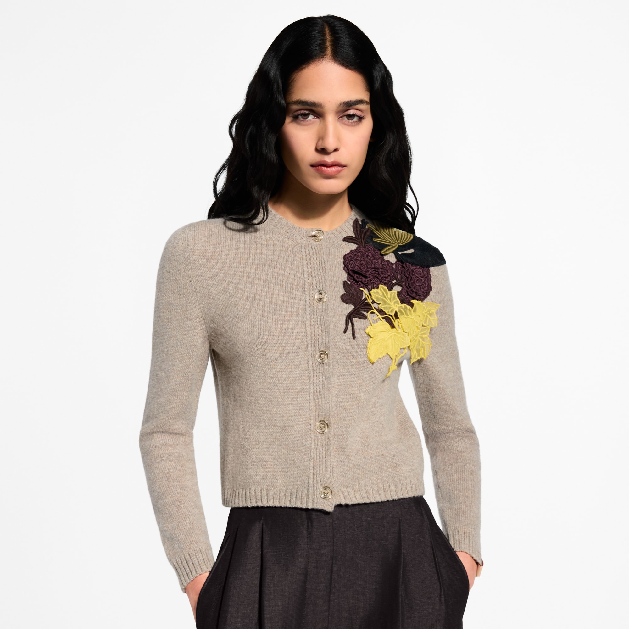 Floral Detail Cardigan - Women - Ready-to-Wear | LOUIS VUITTON ®
